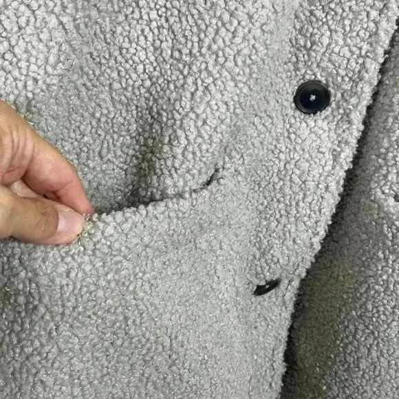 Faux Shearling Lucky Brand Woman’s Jacket, Shacket, Size Large.  NWOT - Picture 4 of 11